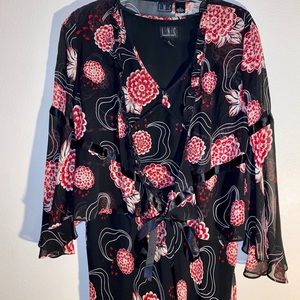 Inc floral dress with chiffon jacket